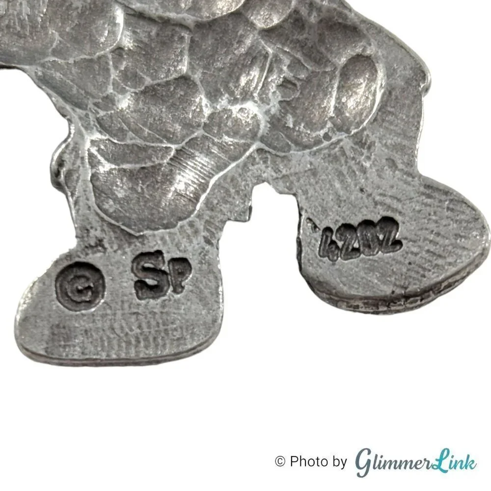 Spoontiques Teddy Bear Balloons Pewter 4202 Brooch Pin
